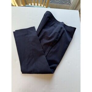 Talbots Womens Navy Blue Side Zip Ankle Pants Size 8P Career Office Preppy